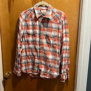 Men’s Lucky Brand Classic Fit button down lightweight flannel Size Small